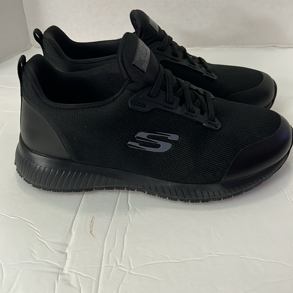Skechers wide fit memory foam work shoes